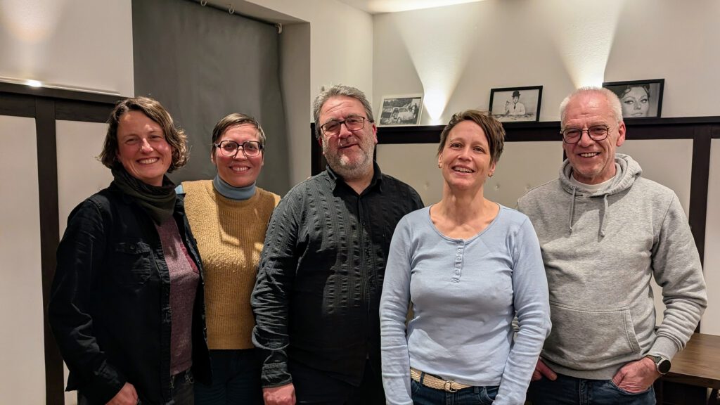 v.L.n.R.: Julia Almes, Regina Hilg, Robert Huber, Daniele Zwergel, Klaus Toll